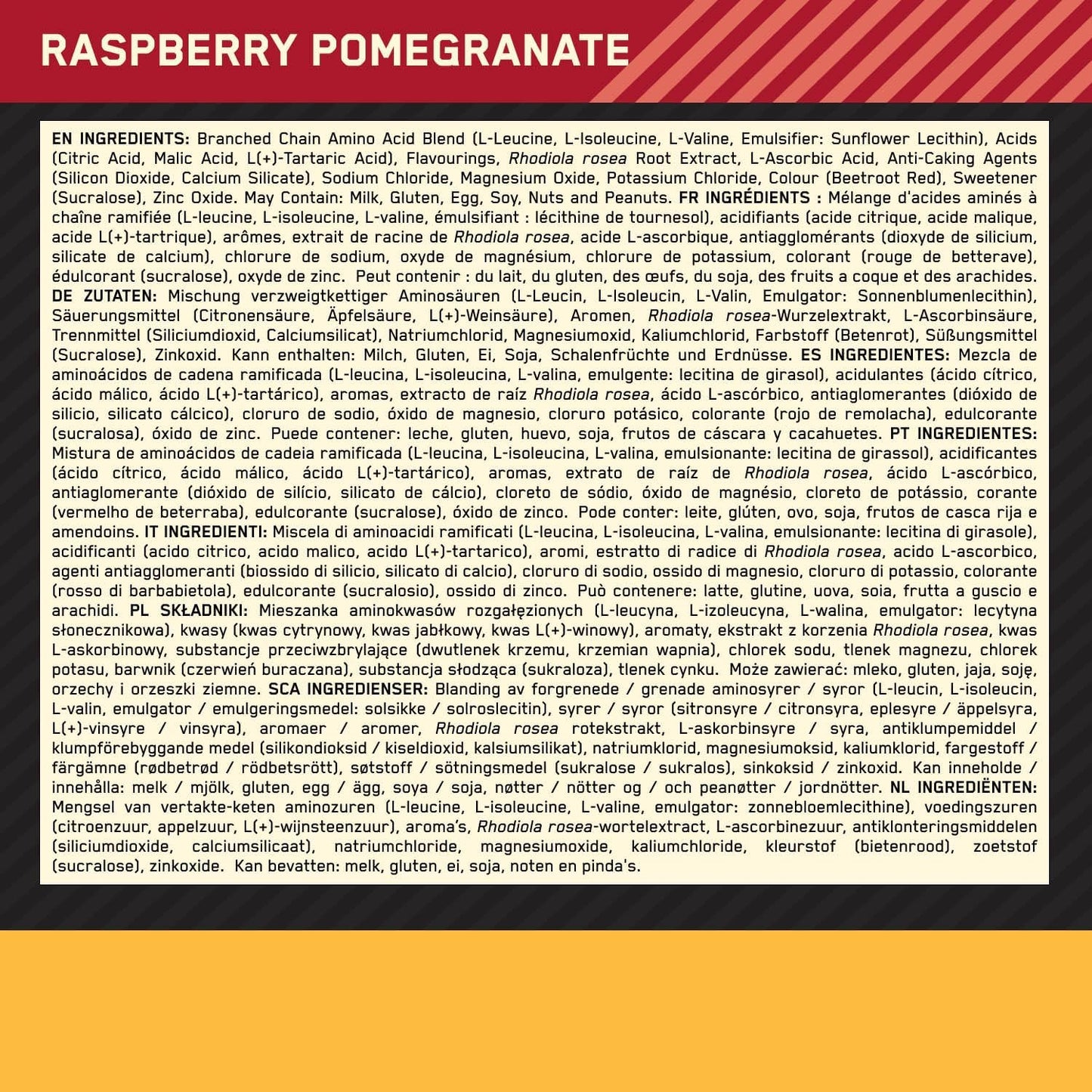 ON Gold Standard BCAA Train + Sustain 266G