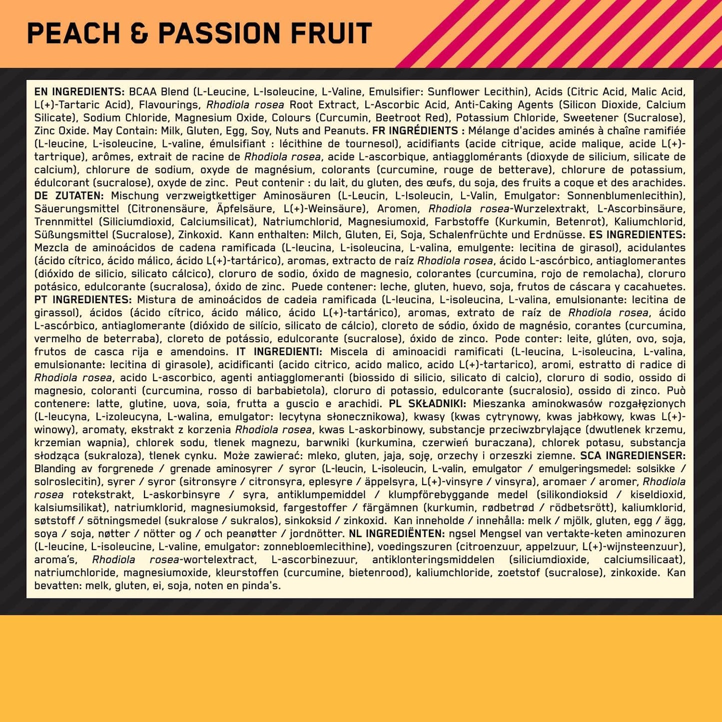 ON Gold Standard BCAA Train + Sustain 266G