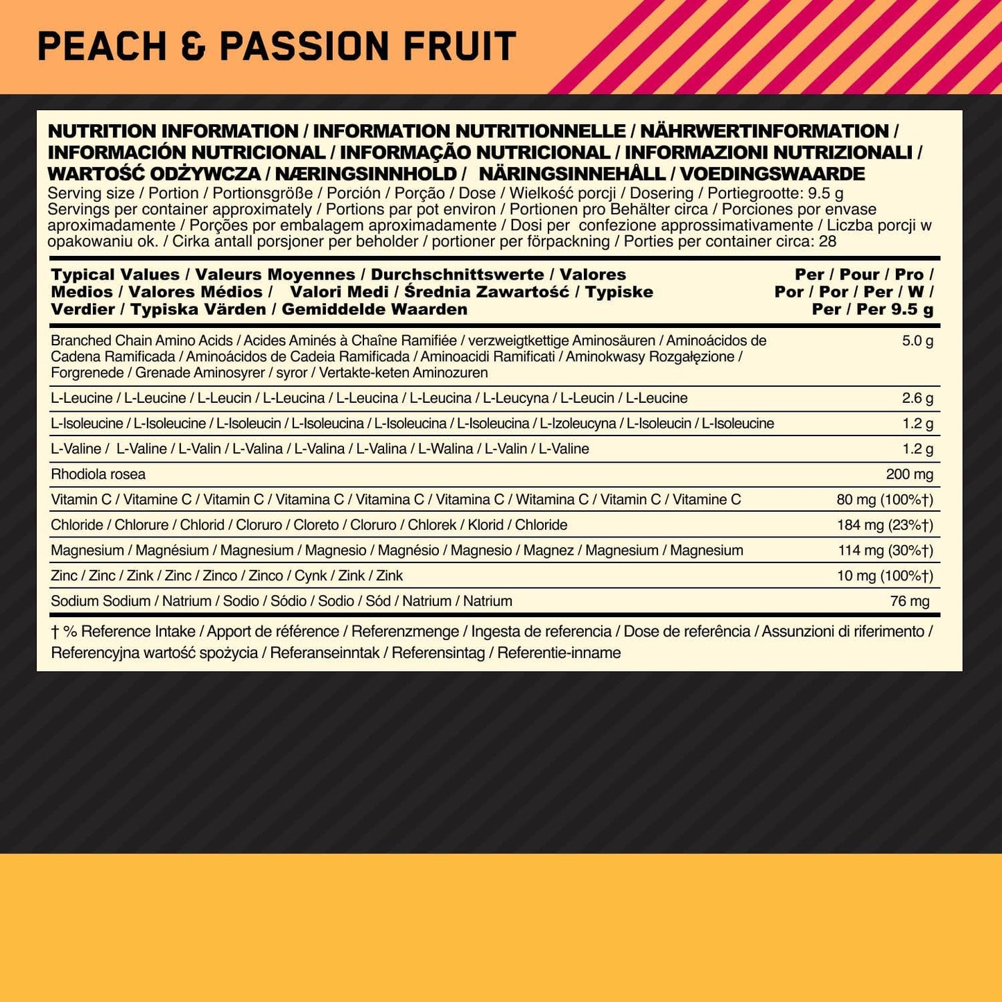 ON Gold Standard BCAA Train + Sustain 266G