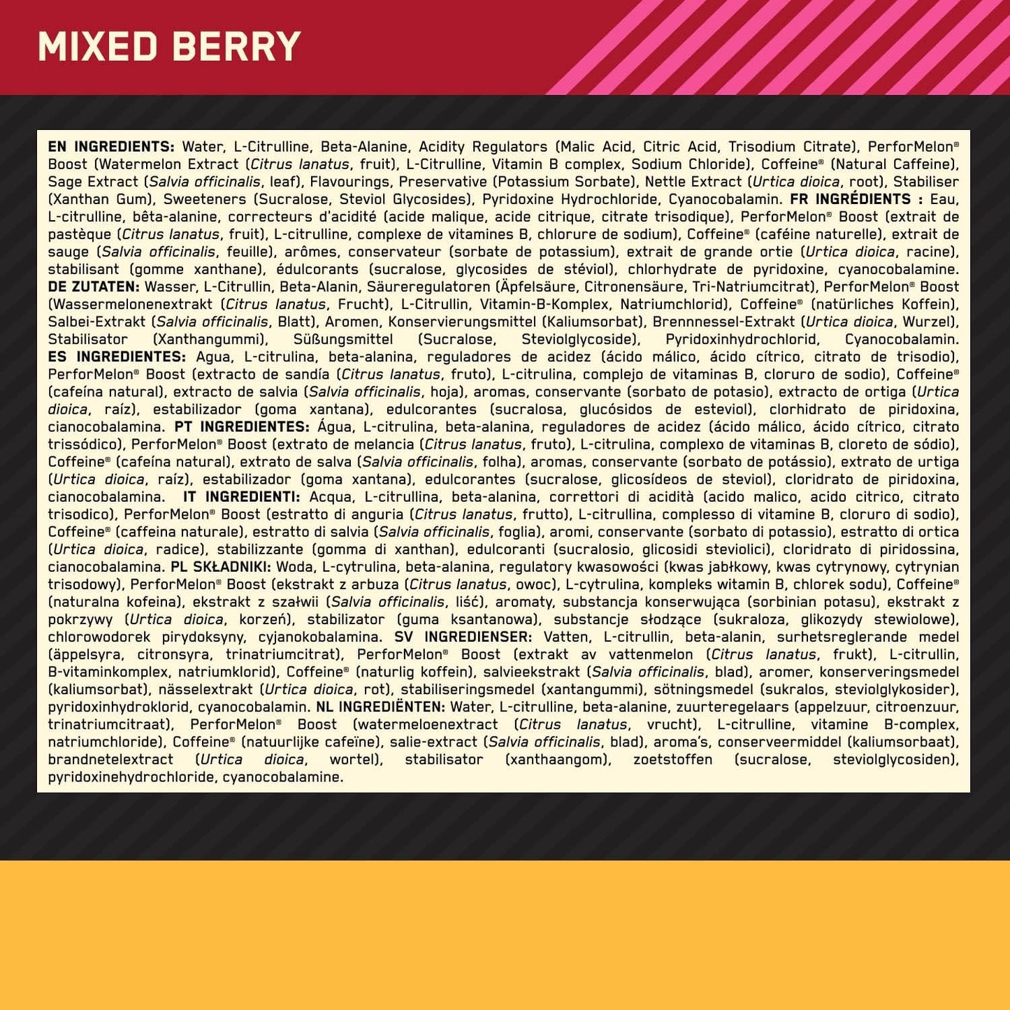 ON Gold Standard Pre Workout Shot 60ML